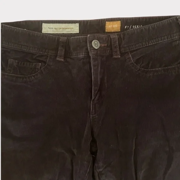 Anthropologie Pilcro Brown Serif Corduroy Pants Size 26 - Picture 5 of 9